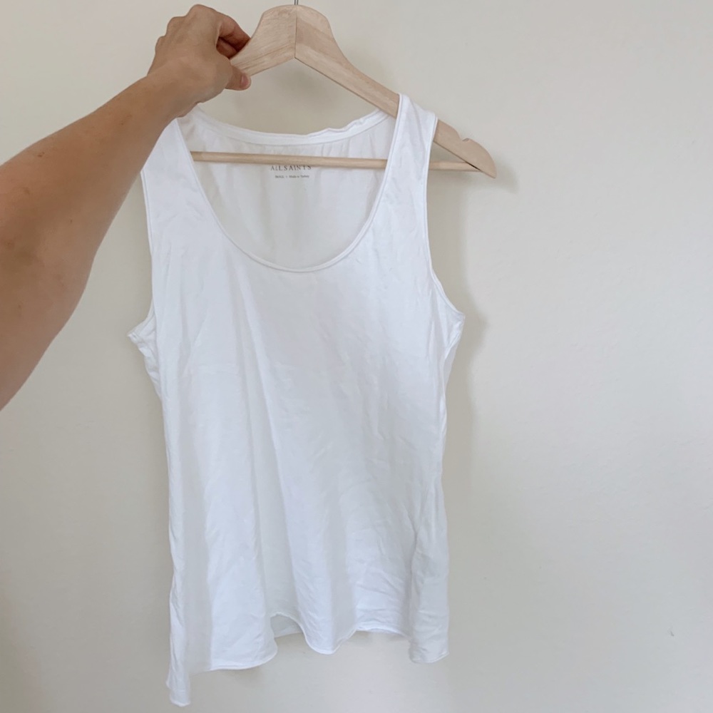 All Saints White Tank Top 100% Cotton